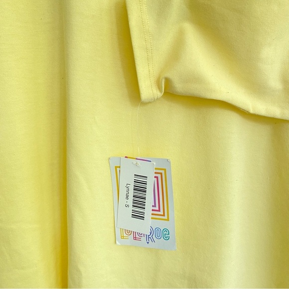 LulaRoe LYNNAE Lemon Yellow Long Sleeve NWT Size SMALL - Picture 7 of 7